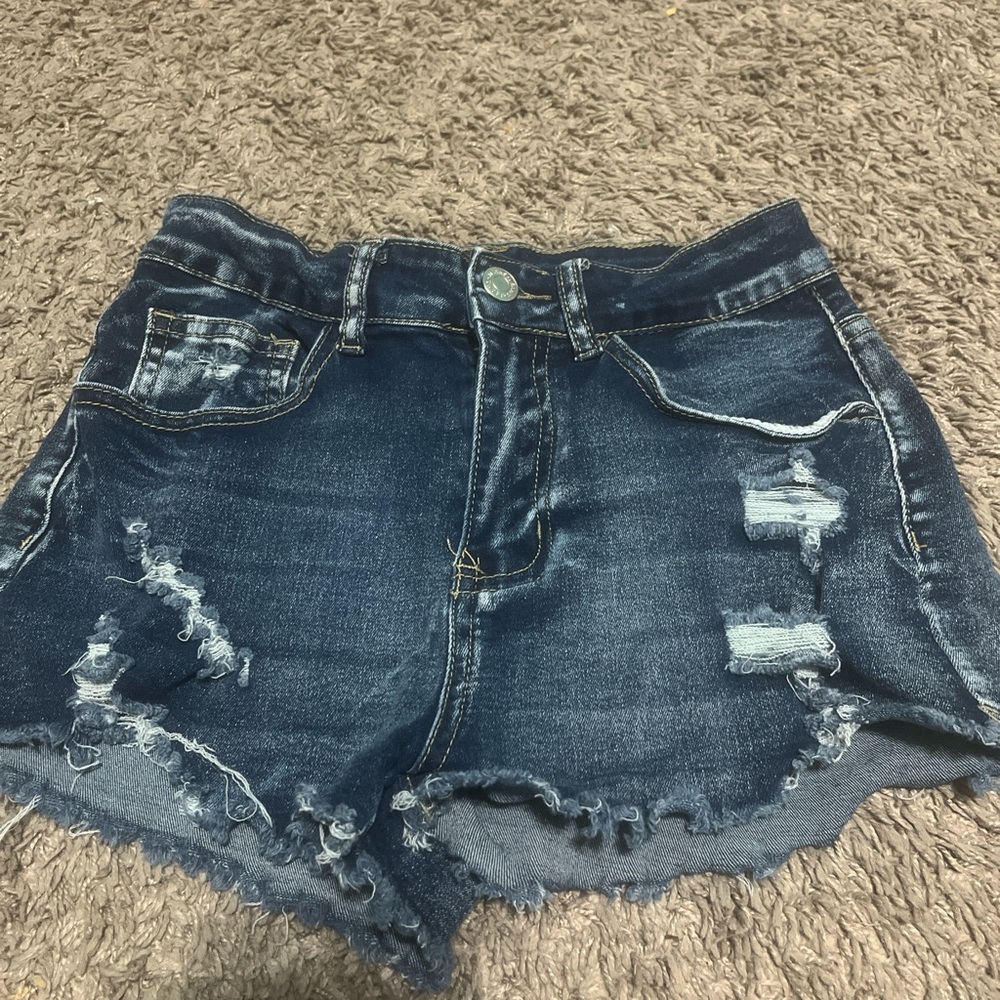 Distressed Denim Women Shorts